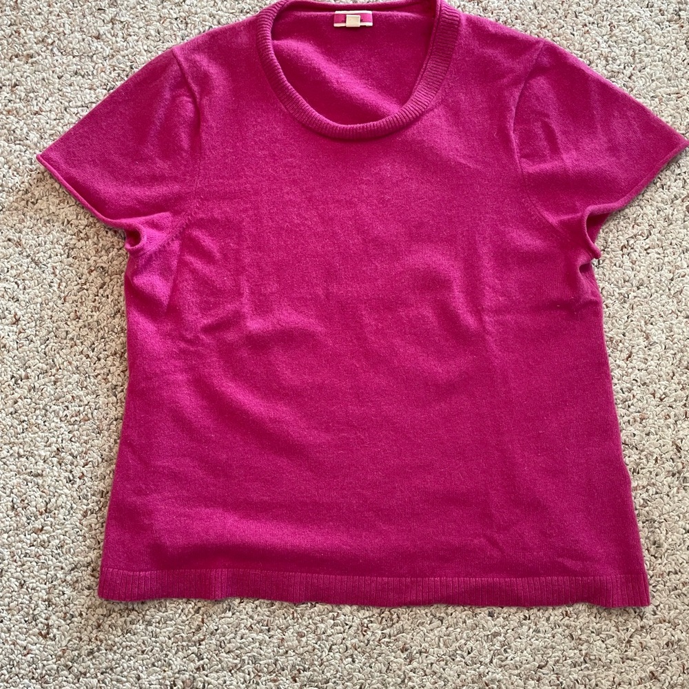 J. Crew Fuchsia Cashmere Sweater